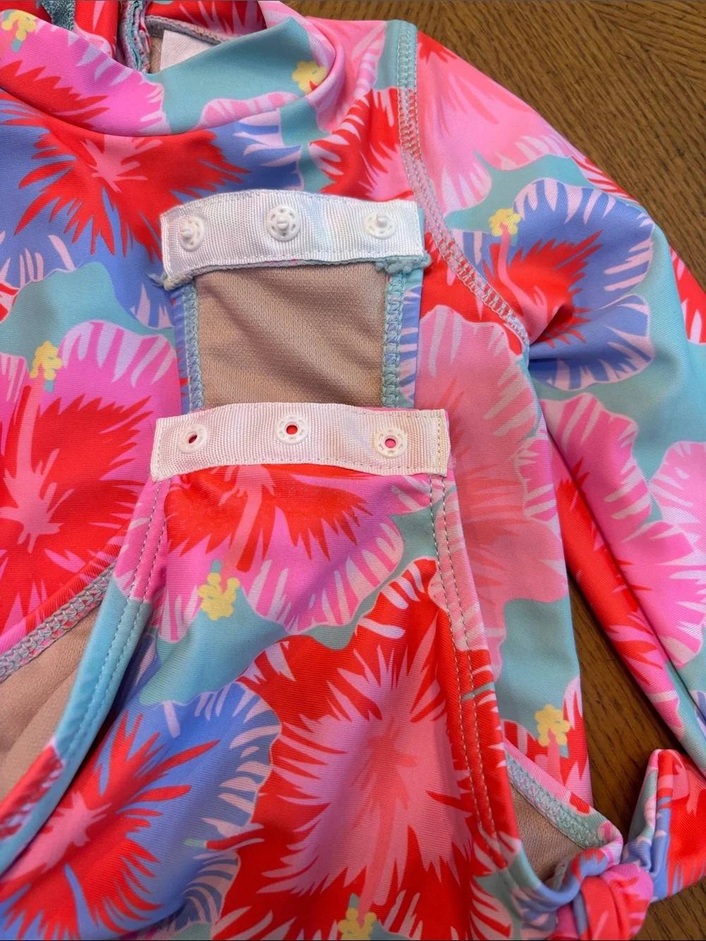 Shade critters - palm beach Long-Sleeve Floral One-Piece Swimsuit - Pink Multi